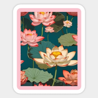 Lotus Flower Pattern Design Sticker